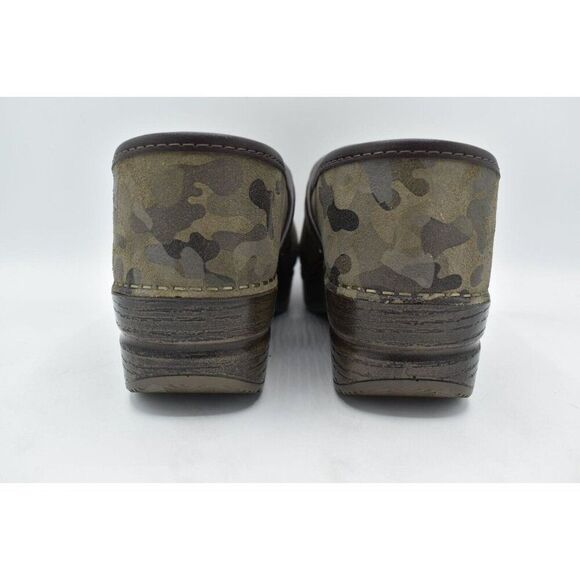 Dansko Womens Size EU 38 US 7.5-8 Camo Camouflage Suede Professional Clogs Shoes - Picture 5 of 12